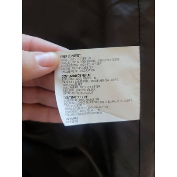 Esprit Women's Black Quilted Full Zip Puffer Hooded Jacket Size 3X - Picture 6 of 8